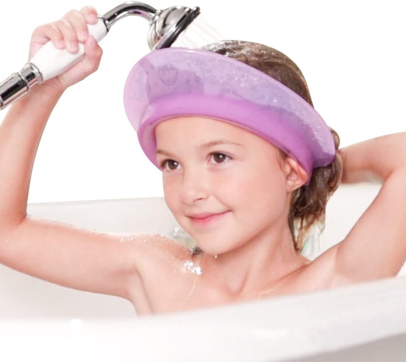 Kair Air Cushioned Bath Visor, Shower Cap For Kids, Hair Washing Hat For Toddlers Adults, Purple - Image 1